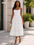 Floral tiered maxi skirt